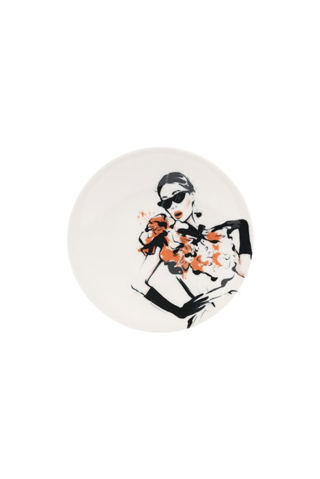 Hermia Juego de Cena de Porcelana de 4 Piezas Blanco